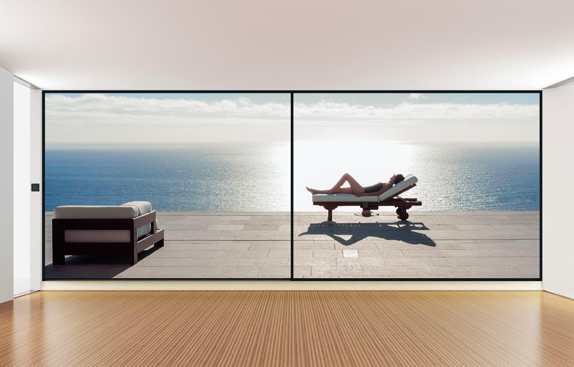 Biparting slider — system visualization pending project photography